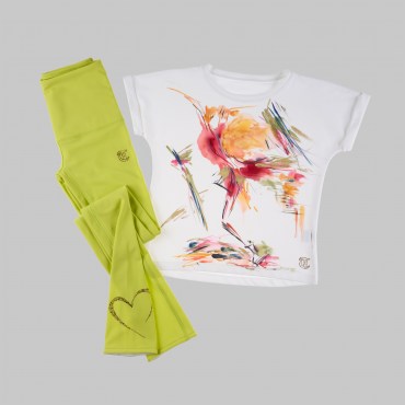 Thuono_new_handpainted_collection-high waist linx leggins _color yellow artist _t-5 